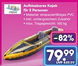 Aufblasbares Kajak für 2 Personen Angebote bei Netto Marken-Discount Wuppertal für 79,99 €