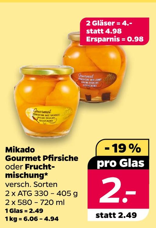 Gourmet Pfirsiche oder Frucht- mischung