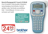 Beschriftungsgerät P-touch H100LB Angebote von brother bei GLOBUS Krefeld für 11,99 €