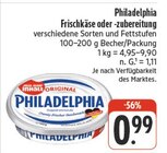 Frischkäse im EDEKA Prospekt Frischkäse von Philadelphia im aktuellen EDEKA Prospekt für 0,99 €