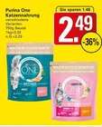 Katzennahrung im Angebot bei WEZ in Löhne Katzennahrung Angebote von Purina One bei WEZ Löhne für 2,49 €
