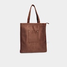 Sac tote bag zippé marron foncé femme à La Halle dans Vocance Sac tote bag zippé marron foncé femme à La Halle dans Vocance