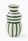 Vase rayé 15x31cm en faïence en promo chez Monoprix Montreuil Montreuil à 25,19 €