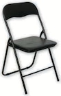 Chaise pliante PVC - Super U à Quimper Chaise pliante PVC en promo chez Super U Quimper à 9,59 €