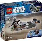 Star Wars Der Mandalorianer und Grogu auf ihrem Speed-Bike von LEGO im aktuellen Rossmann Prospekt für 6,99 €