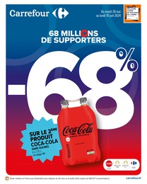 Prospectus Carrefour à Valenton, "68 millions de supporters", 74 pages, 28/05/2024 - 10/06/2024