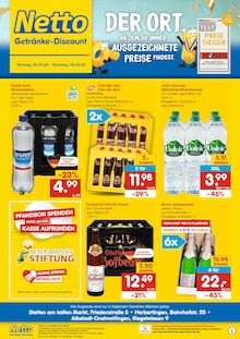 Bier im Netto Marken-Discount Prospekt "DER ORT, AN DEM DU IMMER AUSGEZEICHNETE PREISE FINDEST." mit 2 Seiten (Albstadt)