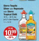Tequila Silver, Reposado oder Tropical Chilli von Sierra im aktuellen V-Markt Prospekt für 10,99 €