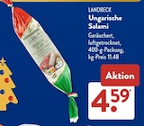Ungarische Salami von Landbeck im aktuellen ALDI SÜD Prospekt für 4,59 €