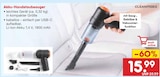 Akku-Handstaubsauger Angebote von CLEANmaxx bei Netto Marken-Discount Wesel für 15,99 €