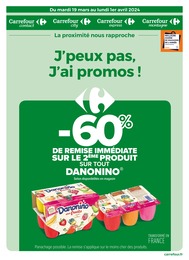 Offre Danone dans le catalogue Carrefour Proximité du moment à la page 1