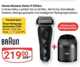 Herren-Rasierer Series 9-9352cc Angebote von Braun bei GLOBUS Hof für 19,99 €