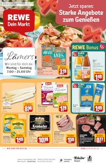 Aktueller REWE Prospekt "Dein Markt" für Rees Aktueller REWE Prospekt für Rees mit Seiten