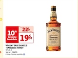 WHISKY TENNESSEE HONEY - JACK DANIEL'S en promo chez Auchan Supermarché Saint-Étienne-du-Rouvray à 19,97 €