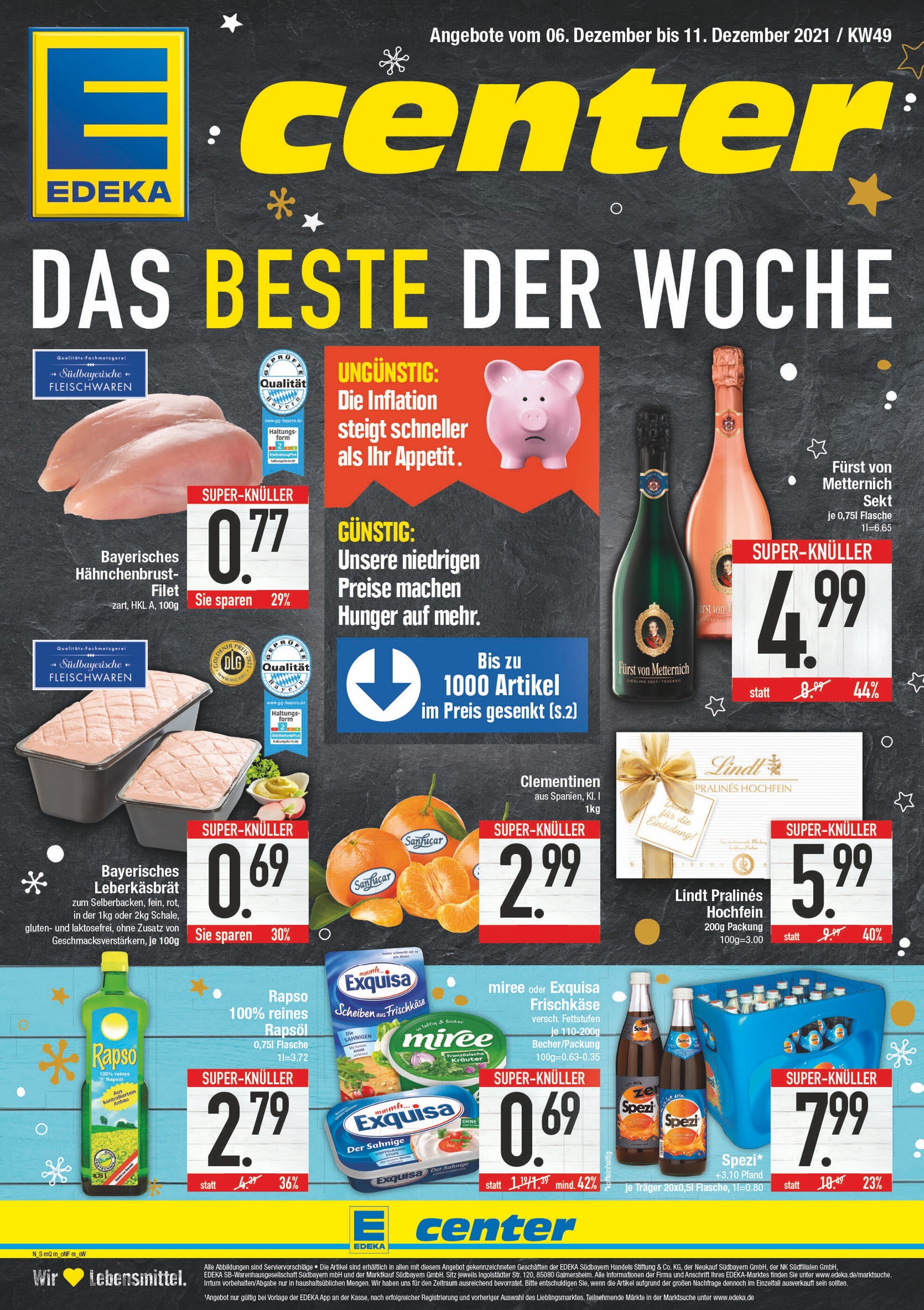 EDEKA Prospekt für Babenhausen mit 20 Seiten EDEKA Prospekt für Babenhausen: "DAS BESTE DER WOCHE", 20 Seiten, 06.12.2021 - 11.12.2021