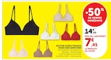 Soutien-gorge triangle paddé sans armatures - Hyper U à Angers Soutien-gorge triangle paddé sans armatures en promo chez Hyper U Angers à 7,45 €