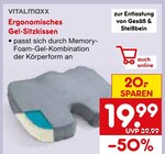 Ergonomisches Gel-Sitzkissen Angebote von VITALmaxx bei Netto Marken-Discount Saarlouis für 19,99 €