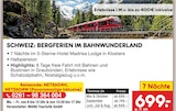 Schweiz: Bergferien im Bahnwunderland bei Netto Marken-Discount im Eggesin Prospekt für 699,00 €