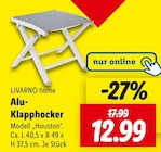 Alu-Klapphocker Angebote von LIVARNO home bei Lidl Kaiserslautern für 12,99 €