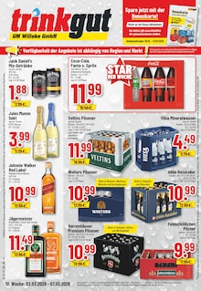 Trinkgut Prospekt der Woche "Aktuelle Angebote" Seite 1, 02.03.2026 bis 07.03.2026 für Salzgitter Aktueller Trinkgut Prospekt "Aktuelle Angebote" Seite 1 von 10 Seiten für Salzgitter