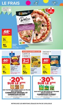 Promotion Pizza surgelée dans le prospectus Carrefour, valable du 29/09/2026 au 12/10/2026 Promo Pizza surgelée dans le catalogue Carrefour du moment à la page 38