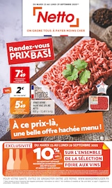 Catalogue Discount Alimentaire Netto en cours à Palaiseau et alentours, "Rendez-vous PRIX BAS !", 18 pages, 23/09/2025 - 29/09/2025