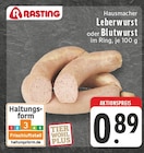 Hausmacher Leberwurst oder Blutwurst bei EDEKA im Mülheim Prospekt für 0,89 €