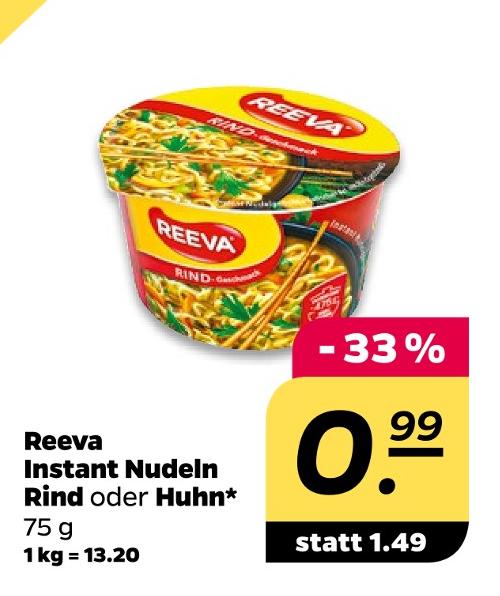 Instant Nudeln Rind oder Huhn