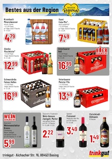 Wasser im aktuellen Trinkgut Prospekt (Augsburg) Wasser im Trinkgut Prospekt "Größter Getränkemarkt in Dasing!" mit 4 Seiten (Augsburg)