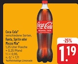 Coca-Cola, Fanta, Sprite oder Mezzo Mix bei nah und gut im Eibenstock Prospekt für 1,19 €