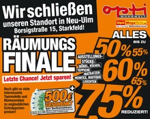 Möbel & Einrichtung Prospekt von Opti-Wohnwelt Süßen Opti-Wohnwelt Prospekt: "RÄUMUNGSFINALE", 2 Seiten, 03.02.2023 - 04.03.2023