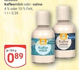 Kaffeemilch im Angebot bei GLOBUS in Oberhausen Kaffeemilch Angebote von GLOBUS bei GLOBUS Oberhausen für 0,89 €