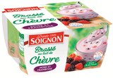 Yaourt brassé au lait de chèvre mûre - framboise - SOIGNON en promo chez Intermarché Hyper Yaourt brassé au lait de chèvre mûre - framboise - SOIGNON dans le catalogue Intermarché Hyper