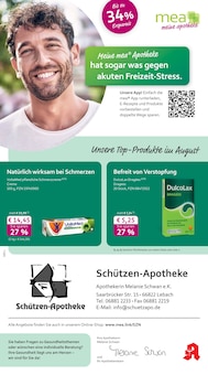 mea - meine apotheke Prospekt Unsere August-Angebote mit 4 Seiten