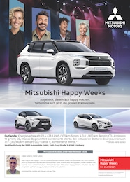 Werkstatt & Auto Prospekt von Mitsubishi in Großmehring Aktueller Mitsubishi Werkstatt & Auto Prospekt für Großmehring: Mitsubishi Happy Weeks mit 1} Seite, 15.09.2025 - 13.10.2025
