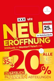 XXXLutz Möbelhäuser Prospekt NEUERÖFFNUNG in Halstenbek mit 8 Seiten