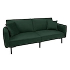 Canape convertible velours vert en promo chez B&M Talence à 189,95 €