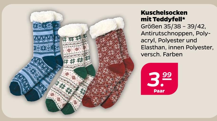 Kuschelsocken mit Teddyfell
