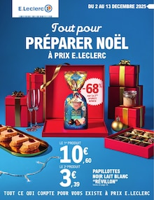 Prospectus E.Leclerc à Nice, "Tout pour PRÉPARER NOËL À PRIX E.LECLERC", 52 pages de promos valables du 02/12/2025 au 13/12/2025
