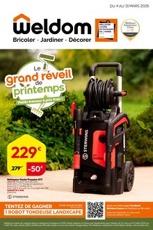 Promotion Nettoyeur Haute-Pression dans le prospectus Weldom, valable du 04/03/2026 au 31/03/2026 Promo Nettoyeur Haute-Pression dans le catalogue Weldom du moment à la page 1
