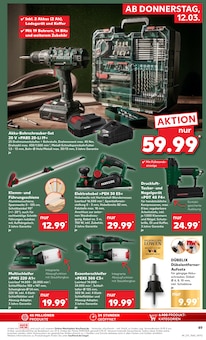 Bohrmaschine Angebot im Kaufland Prospekt, gültig von 12.03.2026 bis 18.03.2026 Bohrmaschine Angebot im aktuellen Kaufland Prospekt auf Seite 49