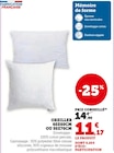 Oreiller 60x60cm ou 50x70cm dans le catalogue Super U