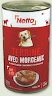 Terrine avec morceaux pour chien riche en boeuf - NETTO en promo chez Netto Terrine avec morceaux pour chien riche en boeuf - NETTO dans le catalogue Netto