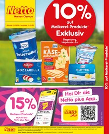 Aktueller Netto Marken-Discount Siegenburg Prospekt Netto Marken-Discount Siegenburg Prospekt "10% auf Molkerei-Produkte" mit 2 Seiten