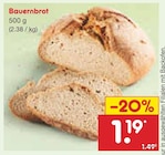 Bauernbrot bei Netto Marken-Discount im Lübbenau Prospekt für 1,19 €