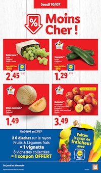 Promotion Pastèque dans le prospectus Lidl, valable du 10/07/2025 au 16/07/2025 Promo Pastèque dans le catalogue Lidl du moment à la page 5