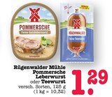 Pommersche Leberwurst im Angebot bei E center in Wiesbaden Pommersche Leberwurst Angebote von Rügenwalder Mühle bei E center Wiesbaden für 1,29 €