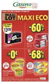 Promos Huile Alimentaire dans le catalogue "MAXI LOT MAXI ECO" de Géant Casino à la page 1