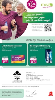 Aktueller mea - meine apotheke Prospekt (Püttlingen, 4 Seiten zum blättern mea - meine apotheke Prospekt Unsere April-Angebote mit 4 Seiten