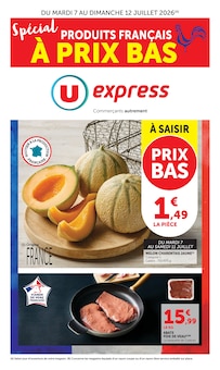 Catalogue U Express à Sundhouse cette semaine, valable du 07/07/2026 au 12/07/2026 Prospectus U Express à Sundhouse, "Spécial PRODUITS FRANÇAIS À PRIX BAS", 16 pages de promos valables du 07/07/2026 au 12/07/2026